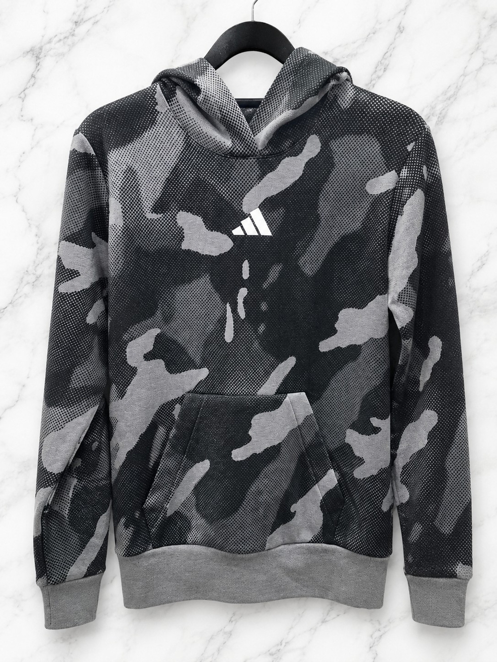 adidas Gray & Black Camo Hoodie